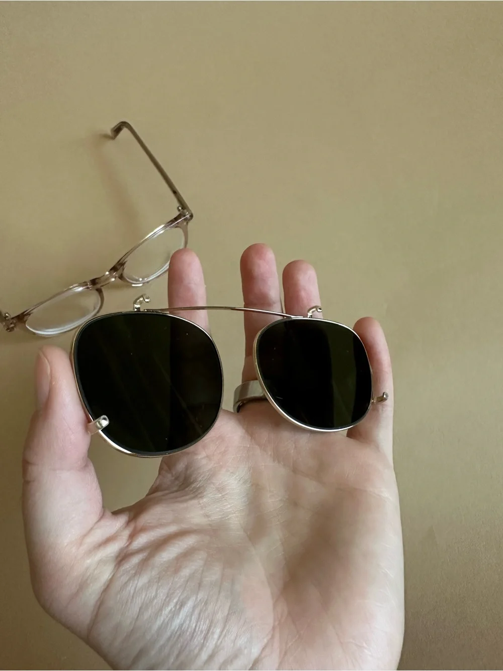 Warby Parker Durand M 688 48-18-142 Eyeglasses Frames With Sunglasses Attachment
